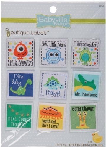Babyville Boutique Labels, Boy Designs, 9 Count