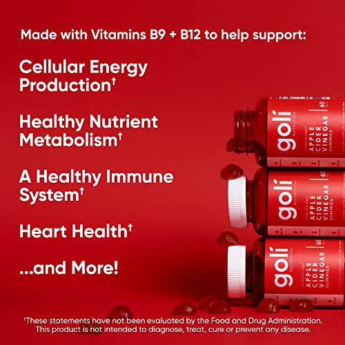Goli® Apple Cider Vinegar Gummy Vitamins (1 Pack, 60 Count, Gelatin
