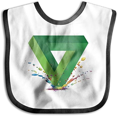 Moco Penrose Triangle Unisex Baby Toddler Drool Bibs Black