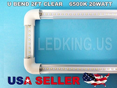10pcs U- BEND G13 20W 6500K CLEAR U-Shaped LED Tube Light FB40 FB32 T8 T12 Replacement Daylight White