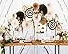 zilue Party Hanging Paper Fans Decoration Set for Wedding Birthday Party Mother's Day Round Events Accessories Set of 8