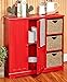 The Lakeside Collection Beadboard Buffet Sideboard Storage Cabinet, Barn Red