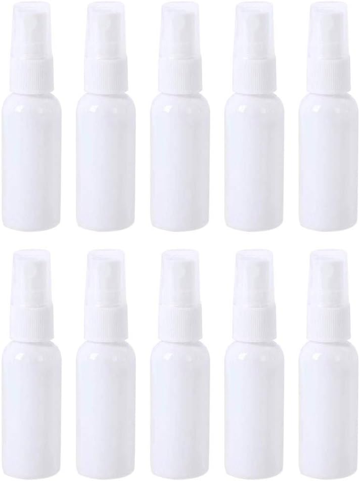 Eoeth 10Pcs Spray Bottle,Reusable Refillable Clear Plastic Small Fine Mist Spray Bottle Cleaning Atomizer Portable Container Empty Dispenser for Cleaning,Travel,Gardening Make-up Perfumes