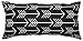 JinStyles Accent Decorative Throw Pillow Cover, Lumbar, Print, Black, 12 x 24, 1 Cover