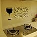 Binmer(TM) DIY Funny Art Kitchen Utensils Cutlery Wine Wall Stickers Vinyl Home Decor