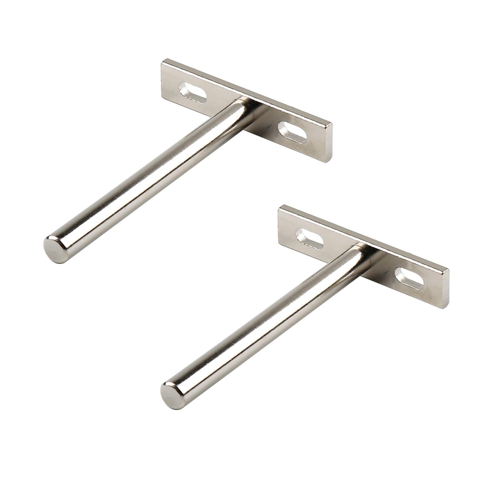 2Pcs Floating Shelf Brackets - 4 Inch Invisible Shelf Supports for Wall Mounted Decoration & Cabinet Furniture