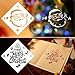 Coogam 8 Pcs Christmas Stencils Template - Reusable Plastic Craft for Art Drawing Painting Spraying Window Glass Door Car Body Wood Journaling Scrapbook Holiday Xmas DIY Decoration 5x5 inch