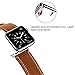 Mkeke Compatible with Apple Watch Band 38mm 40mm Genuine Leather iWatch Bands Vintage Brown