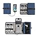 Roll-up tech Pouch, BAGSMART Compact Travel Cable Organizer, Portable Electronics Accessories Bag, Hard Drive Case for Various USB, Phone, Charger (Blue)