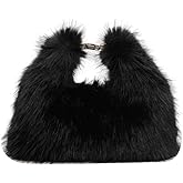 Ulisty Women Small Faux Fox Fur Clutch / Shoulder / Crossbody Bag - Mini Furry Evening Bag