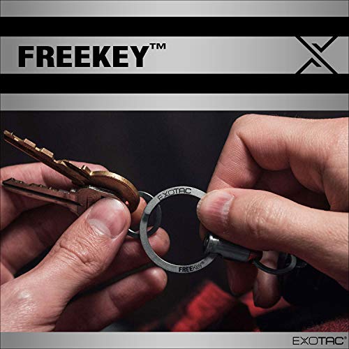 Exotac FREEkey Slim System Squeezetoopen Keyring, Easily Add and