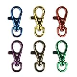 Wish you have a nice day 12pcs Bright Colors Lobster Claw Snap Hook Set 1-1/2 (12pcs, 6 Colors)