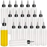 Muiyaneq 20 Pack 4oz/120ml Plastic Boston Squeeze