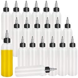 Muiyaneq 20 Pack 4oz/120ml Plastic Boston Squeeze