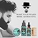 Beard Grooming Kit, Beard Care Kit for Men, Luckyfine Beard Growth Kit, 100% Natural Organic Beard Shampoo, Beard Oil, Beard Balm, Brush, Beard Kit Best Gifts Valentines Day Gifts for Him Boyfriend