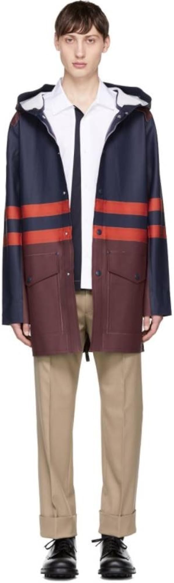 Amazon マルニ Marni メンズ アウター Navy Burgundy Stutterheim Edition Colorblock Raincoat 並行輸入品 コート ジャケット 通販