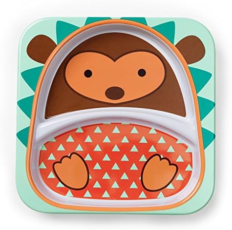 Skip HopBaby Plate, Zoo Divided Plate, Hedgehog