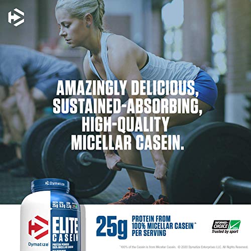 Dymatize Elite Casein Protein Powder, Slow Absorbing with Muscle