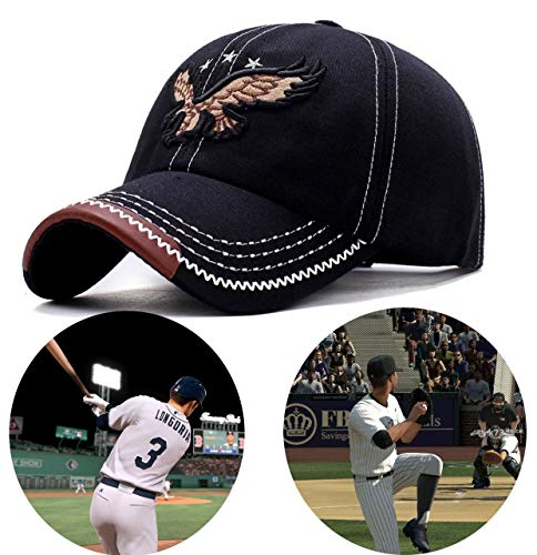 Baseball Caps for Men/Women - Sporting Baseball Hats with Adjustable Back Closure - Sports Hats for Men -Perfect for Workouts, Running and Outdoor Activities(Black)