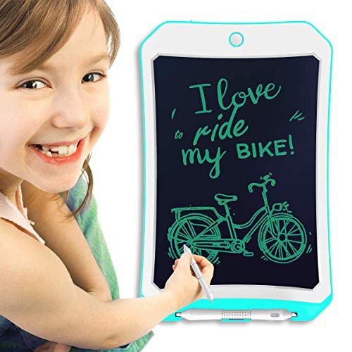 mom&myaboys  LCD Writing Tablet for Kids Toys for 3-12 Years Old Girls, 8.5 inch Drawing and Writing Board with Lock Erase Button for Adults for School and Office(blue-77)