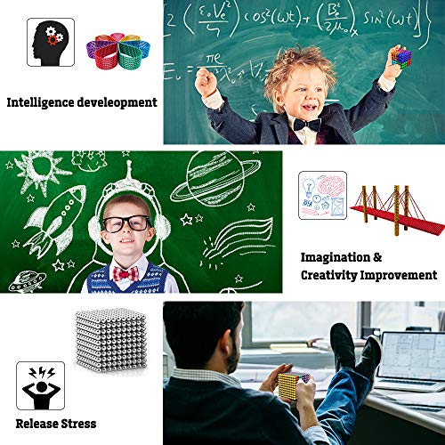 Magnetic Beads Magnetic Building Blocks 483PCS(7 Colors) Magnets Sculpture Building Blocks Toy for Kids for Intelligence Learning Development and Creative Educational Toy Office Toy & Stress Relief - Thumbnail 3