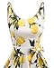 Retro Vintage Dress 1950's Rockabilly Swing for Homecoming Cocktail Lemon XL