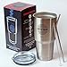 Premium Quality Tumbler By Letcoff - 18/8 Stainless Steel - Sliding Lids- 30 Oz Enjoy Your Hot Coffee, Tea & Beverages with Thermos Cup On The Go!