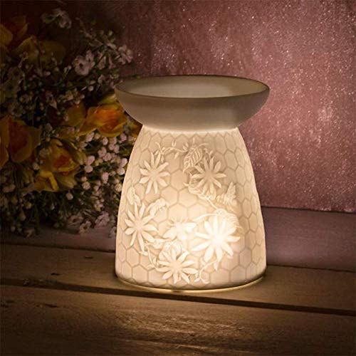 Wax Melt Oil Burner Tealight Holder Diffuser Ornament Aromatherapy Gift (Honeycomb)