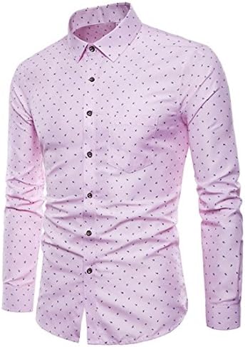 Men's Long Sleeve Dress Shirts Formal Oxford Shirt Casual Slim Fit Shirts Tops