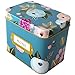Polite Society Recipe Cards and Box Set - 24 4x6 Recipe Cards - Durable Tin Box - Sky Blue Floral Print with Gold Finish - Keep Recipes Protected and Organized