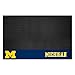 FANMATS 12126 Michigan Wolverines Vinyl Grill Mat - 26in. x 42in. - Deck Patio Protective Mat | Oil, flame, and UV resistant