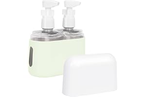 Skycase Travel Bottle Set, 2 in 1 Travel Containers Set for Toiletries,Leak-Proof Refillable Plastic Bottles with Lid,Airplane Accessories Kits for Shampoo Conditioner Lotion Liquids,Green