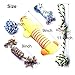 SZKOKUHO Dog Chew Toys Puppy Teething Cotton Rope Toy Gift Set Natural (6 Pack)