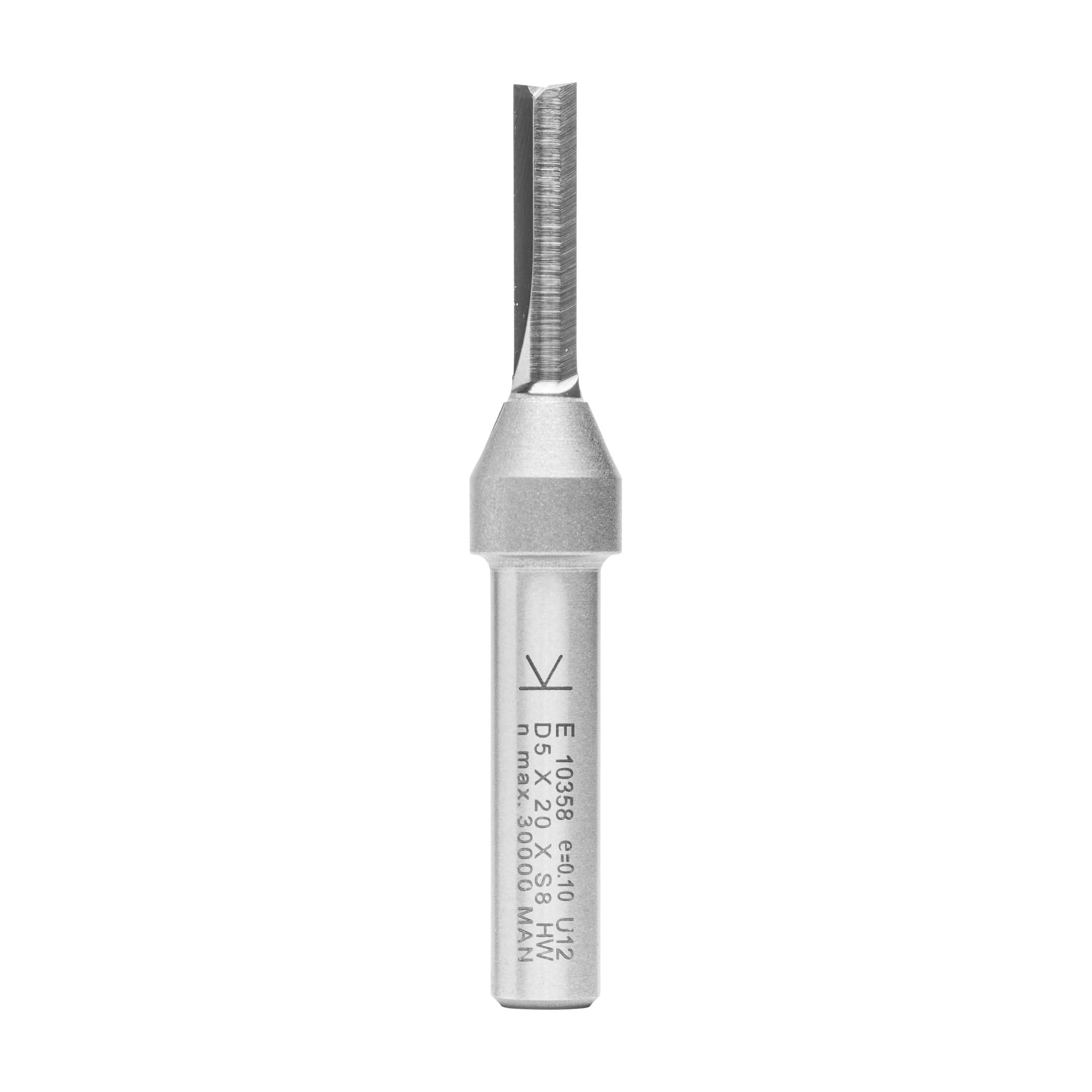 ENT 10358 Straight Cutter TC, Shank (S) 8 mm, Diameter (D) 5 mm, NL 20 mm, SL 32 mm, GL 65 mm, with Tungsten Carbide TC, Centre Tip — image 1