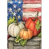 BreezeArt Patriotic Pumpkins Garden Flag 31040