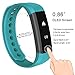 007plus Fitness Tracker, D115 Concise Style Point Touch Activity Tracker (Teal)