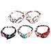 iWenSheng 5 PCS Women's Headbands Elastic Boho Printed Floral Turban Twisted Head Wraps Hair Accessories (5 Pcs)