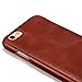 iPhone 6 Plus leather case, Icarercase Premium iPhone 6s Plus Genuine Leather Wallet Case Curve Edge Flip Style, Vintage Folio Cover for Apple iPhone6 Plus 5.5 Inch in Leather (Brown)