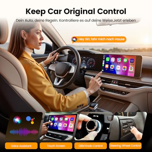 Volam 2 in 1 Wireless Carplay Adapter for CarPlay & Android Auto 2026 Upgrade Upgrade from Wired to Wireless, USB to Type-C Adapter Plug & Play Compatible with iOS 10+ and Android 11+