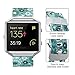 SKYLET Compatible with Fitbit Blaze Bands with Frame, Soft Silicone Replacement Printed Floral Wristband Compatible with Fitbit Blaze Smart Watch Bracelet (No Tracker)
