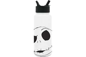 Simple Modern Disney Nightmare Before Christmas Water Bottle with Straw Lid Insulated Stainless Steel Metal Thermos | Gifts for Women Men Reusable Leak Proof Flask | Summit Collection | 32oz
