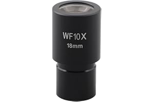 Biological Microscope Eyepiece 23.2mm with Wide-Angle WF10X Lens, 5X to 25X Adjustable Magnification, Full Metal Construction