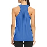 Mippo Workout Tops for Women High Neck Racerback Tank Tops Loose Fit Athletic Yoga Shirts