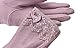 Women Driving Sunscreen Slip Gloves Cotton Gloves Breathable Lace Bow (One size, Purple)