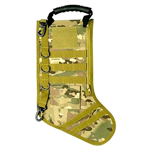 Tactical Christmas Stocking with Molle in OD Green, Khaki or Camo (Camo)