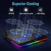TECKNET-RGB-Gaming-Cooling-Pad-Quiet-Laptop-and-Notebook-Cooling-Pad-With-5-Fans-Touch-Button-and-Blue-LED-Laptop-Cooler-fits-12-19 TeckNet RGB Gaming Cooling Pad Quiet Laptop and Notebook Cooling Pad With 5 Fans, Touch Button and Blue LED Laptop…