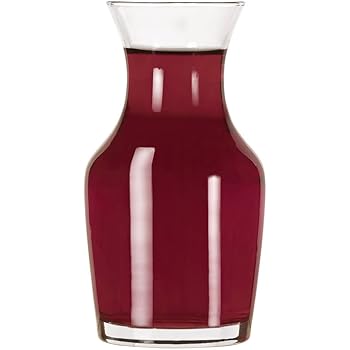 Lily's Home Individual Glass Wine Decanters, Miniature Personal Size Carafes Ideal Dinner Parties Wine Tastings Makes Wonderful Gift 10 Oz Each Set 4