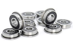 FUSHIBEARING F695-2RS Bearing 5x13x4mm Flanged Miniature F695-RS Deep Groove Ball Bearings F695RS for VORON Mobius 2/3 3D Printer (Pick of 10Pcs)