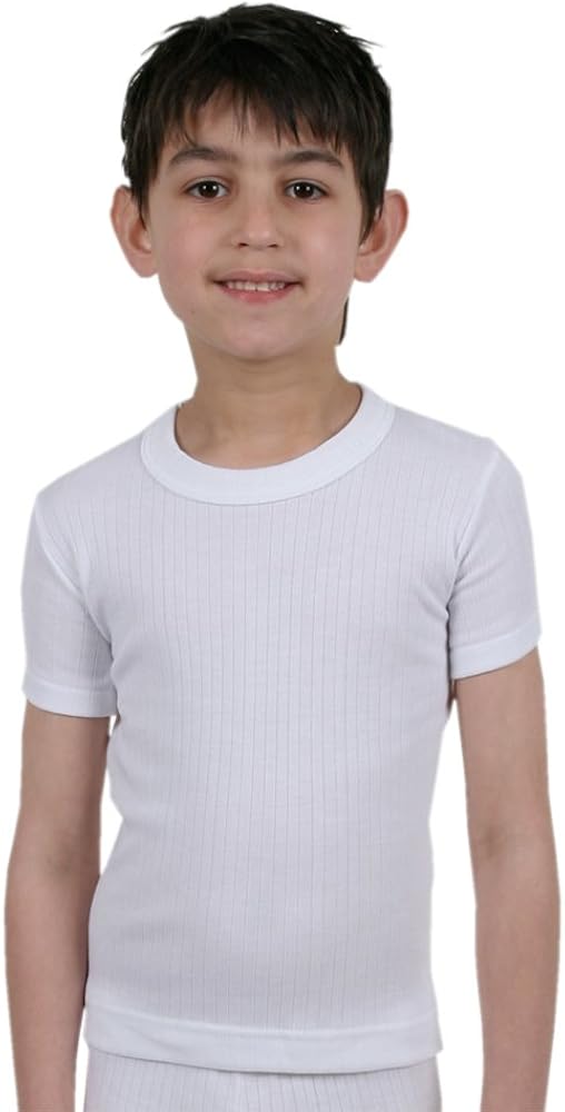 2 Boys Thermal Underwear Short Sleeve Vest Amazon.co.uk Clothing