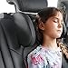 TEEPIRE Car Seat Headrest Pillow, Headrest for car, Head Neck Support Detachable,Premium seat held Pillow, 180 Degree Adjustable Both Sides Travel Sleeping Cushion for Kids Adults (Black)
